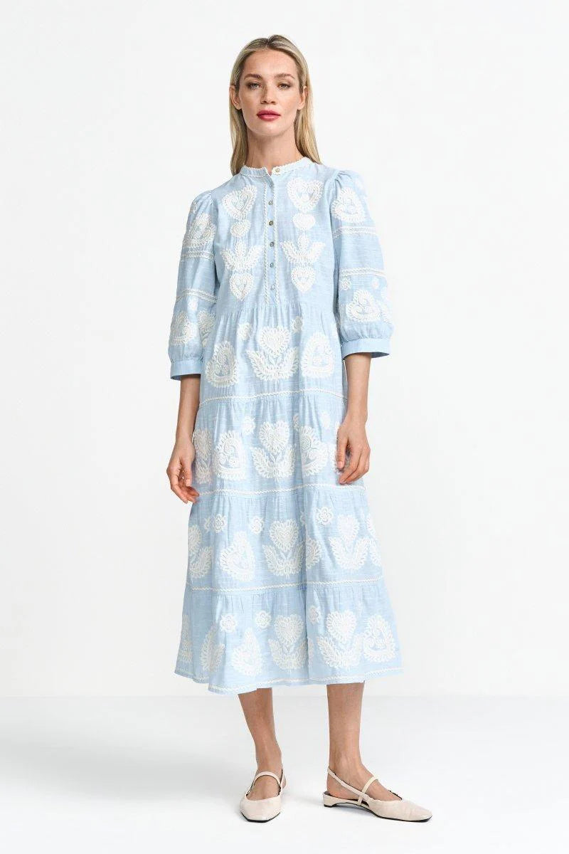 Rich & Royal - Heart Embroidered Maxi Dress