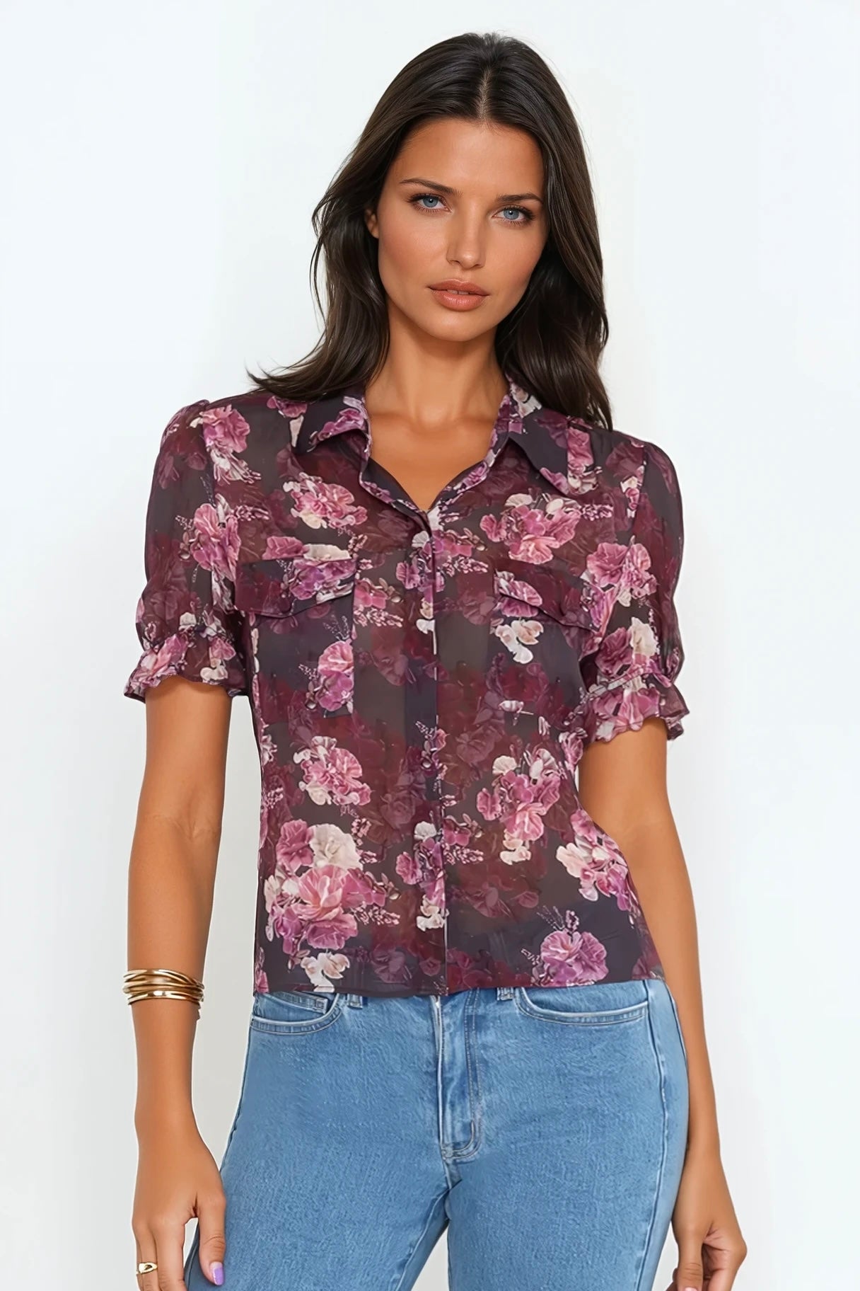 Generation Love - Mina Short Sleeve Floral Shirt