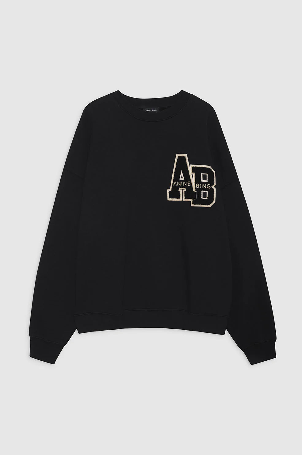 Anine Bing - Miles Black Letterman Oversized Sweat