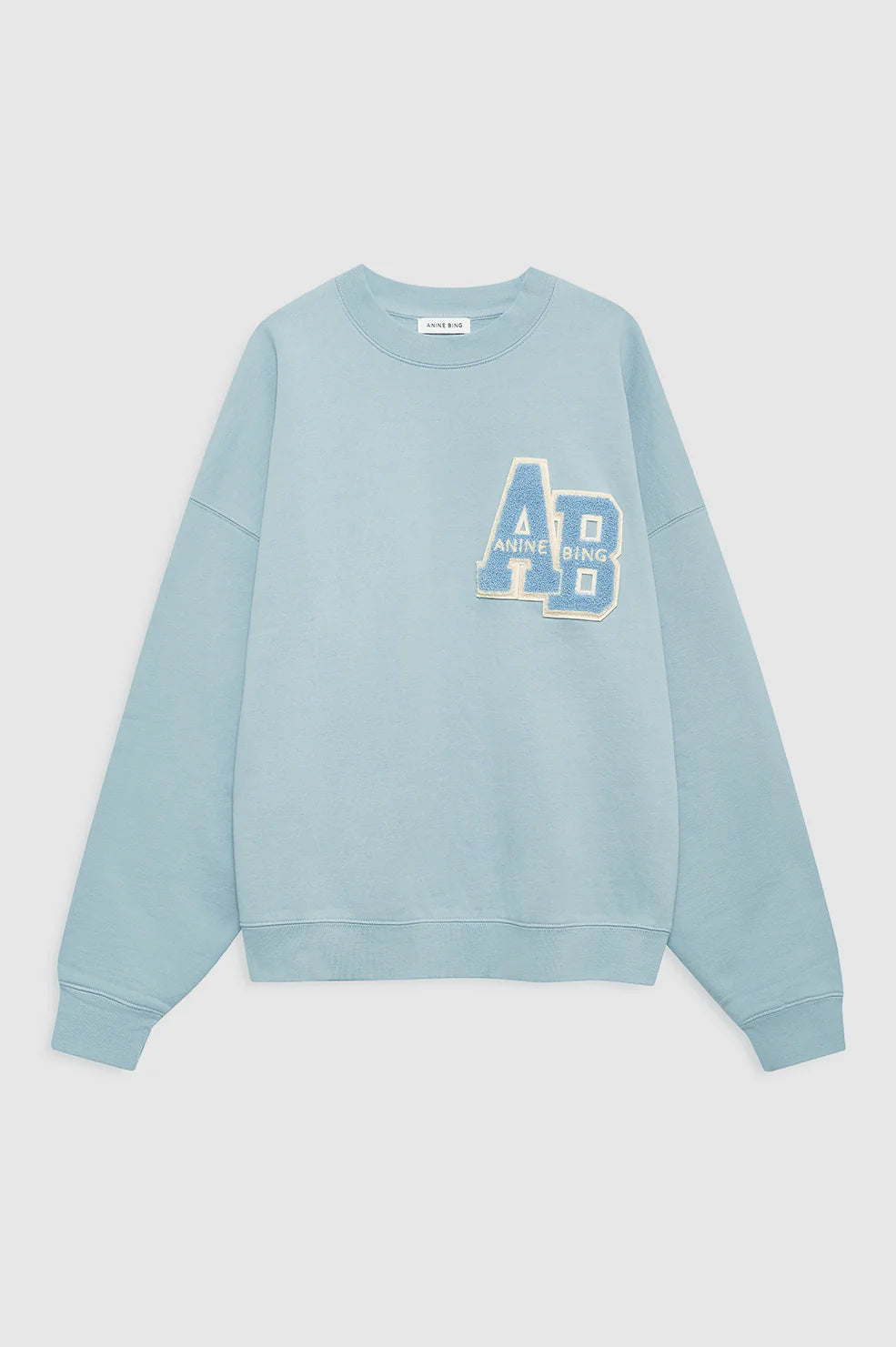 Anine Bing - Miles Letterman Pastel Blue Sweat