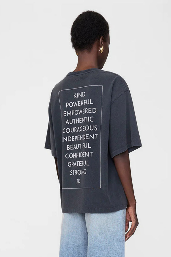 Anine Bing - Rudy Empowerment Washed Black Tee