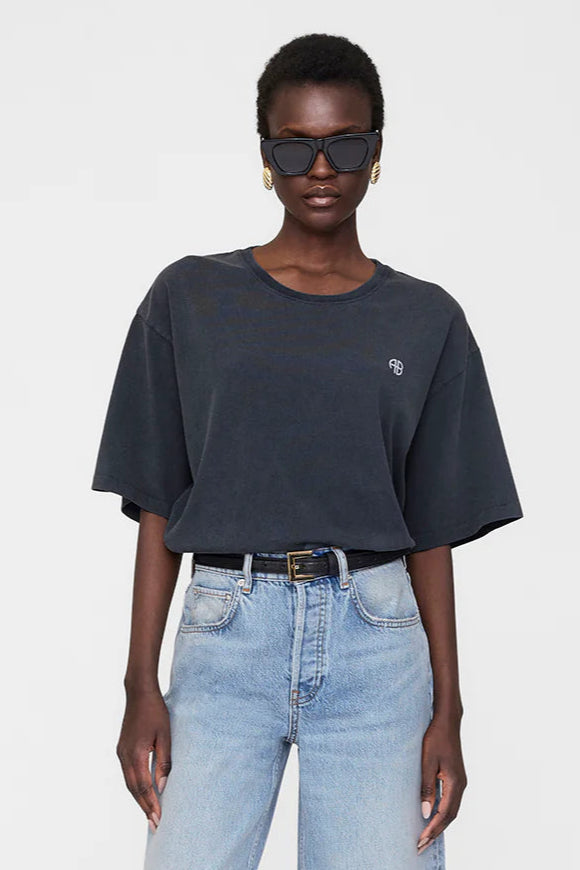 Anine Bing - Rudy Empowerment Washed Black Tee