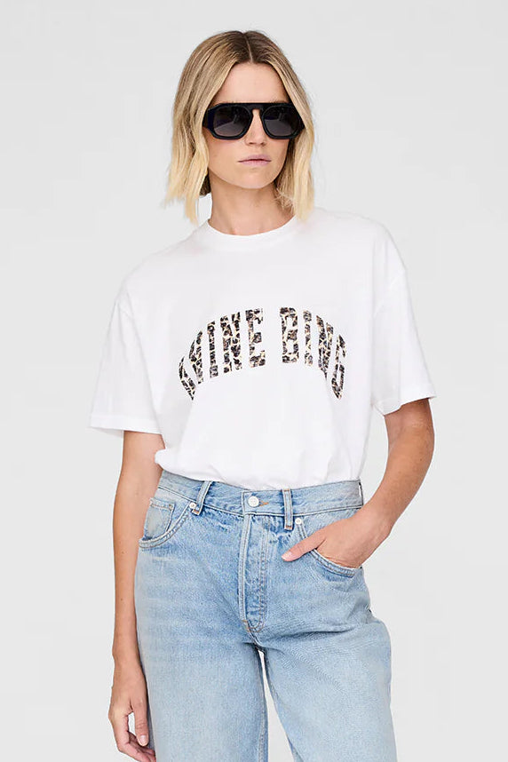 Anine Bing - Walker AB Leopard Ivory Tee