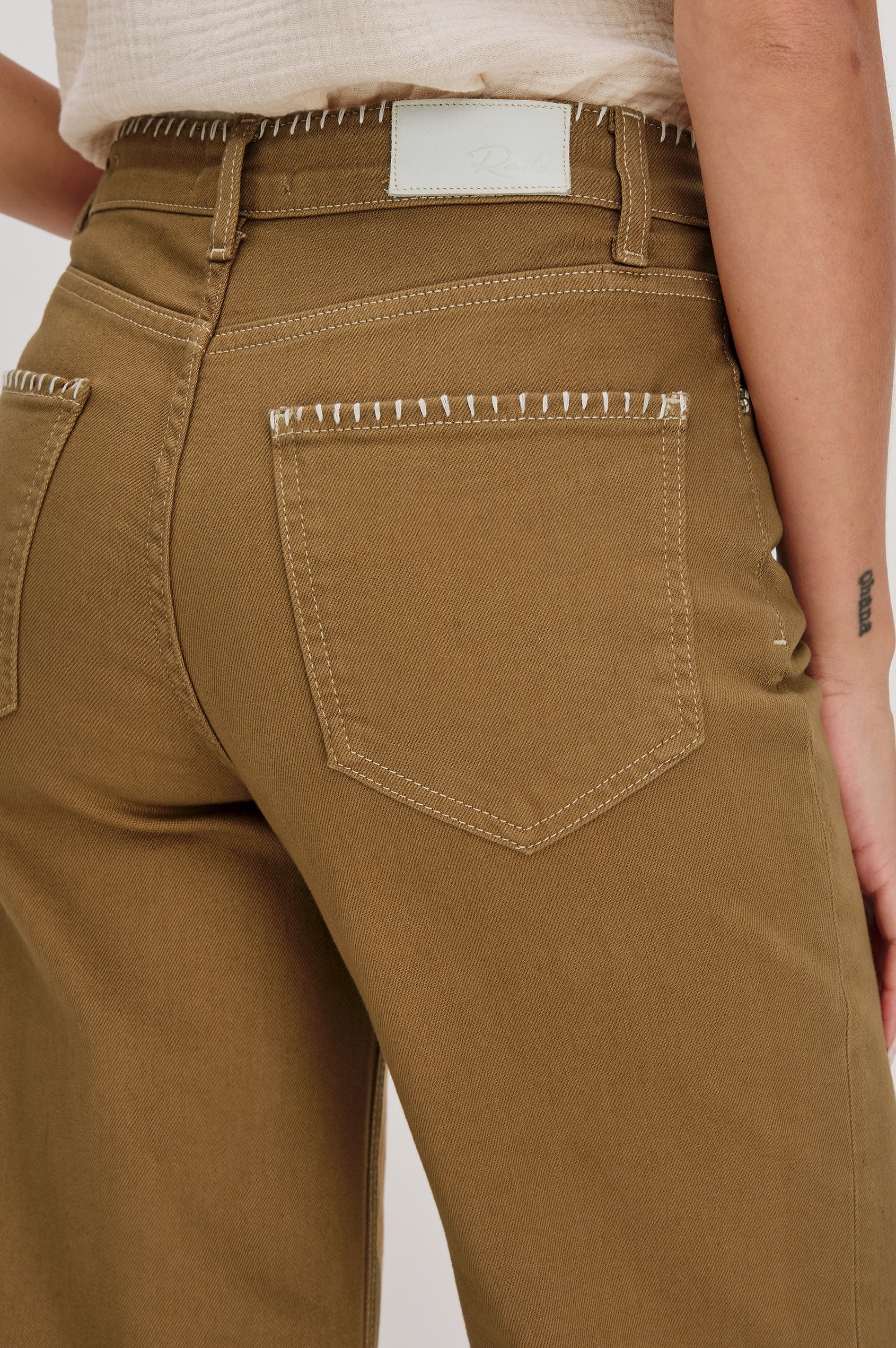 Rails - Getty Crop Blanket Stitch Jean