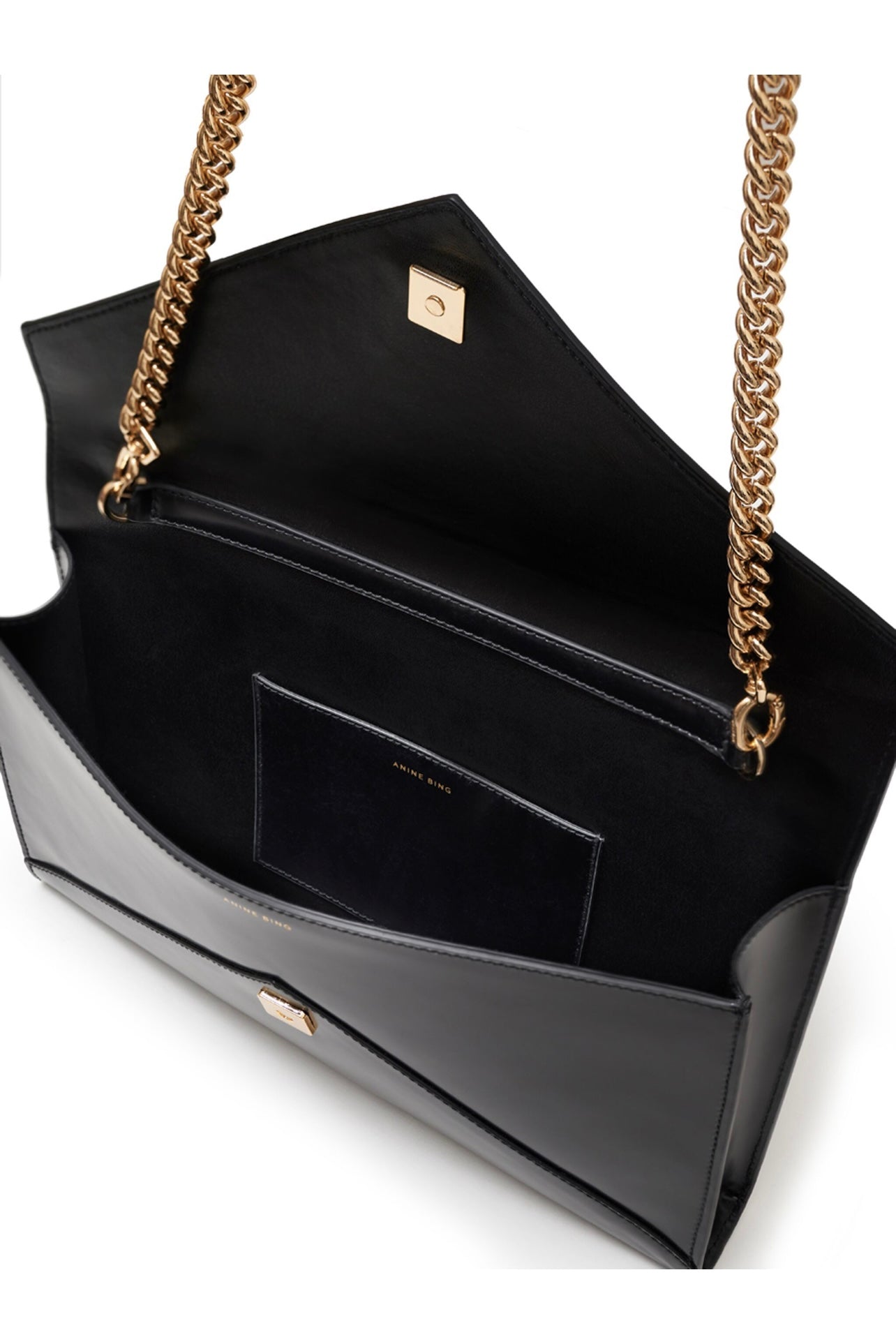 Anine Bing - Elly Clutch High Shine Black bag