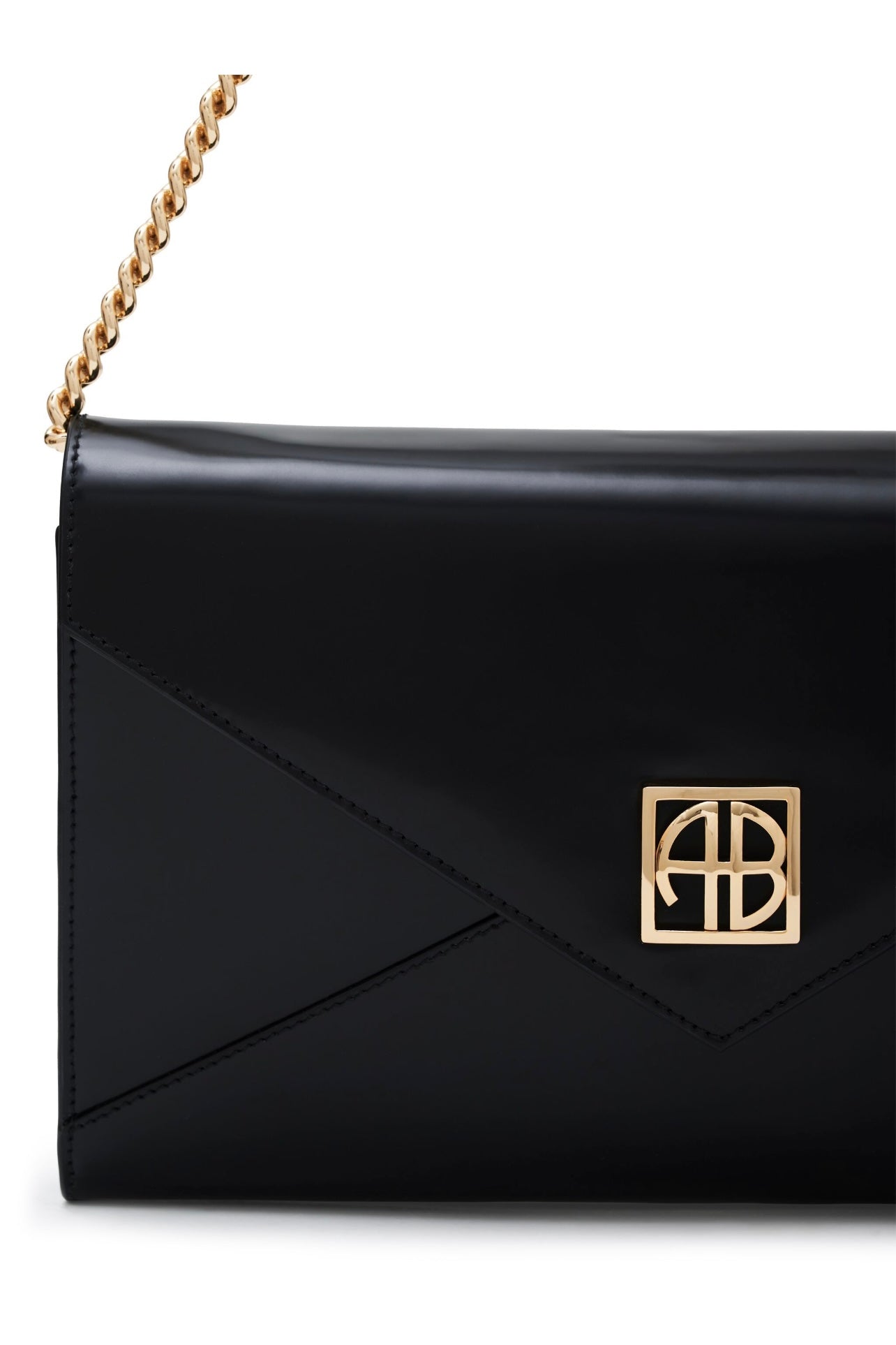 Anine Bing - Elly Clutch High Shine Black bag