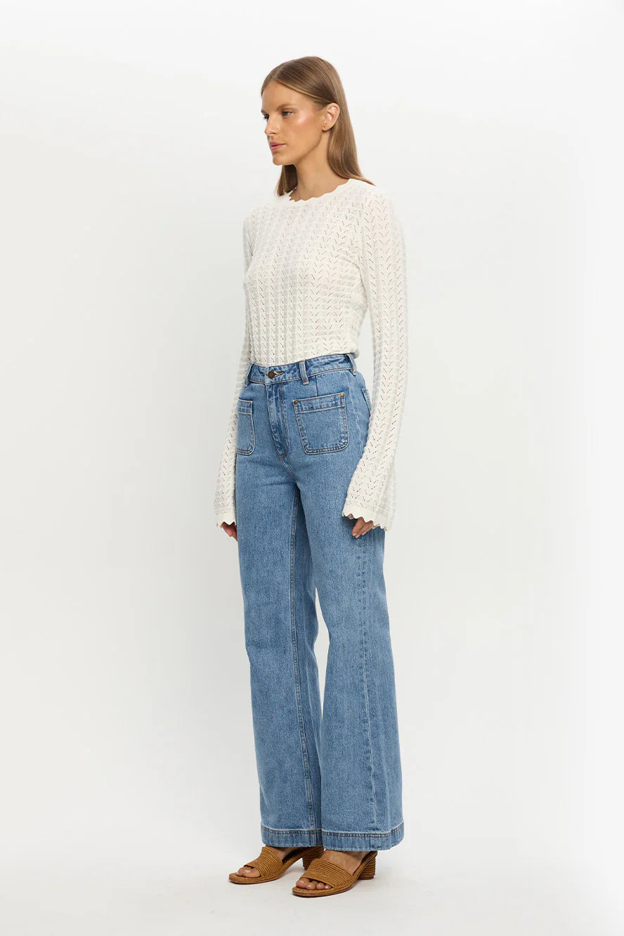 Kivari - Logan L/S Scalloped Knit