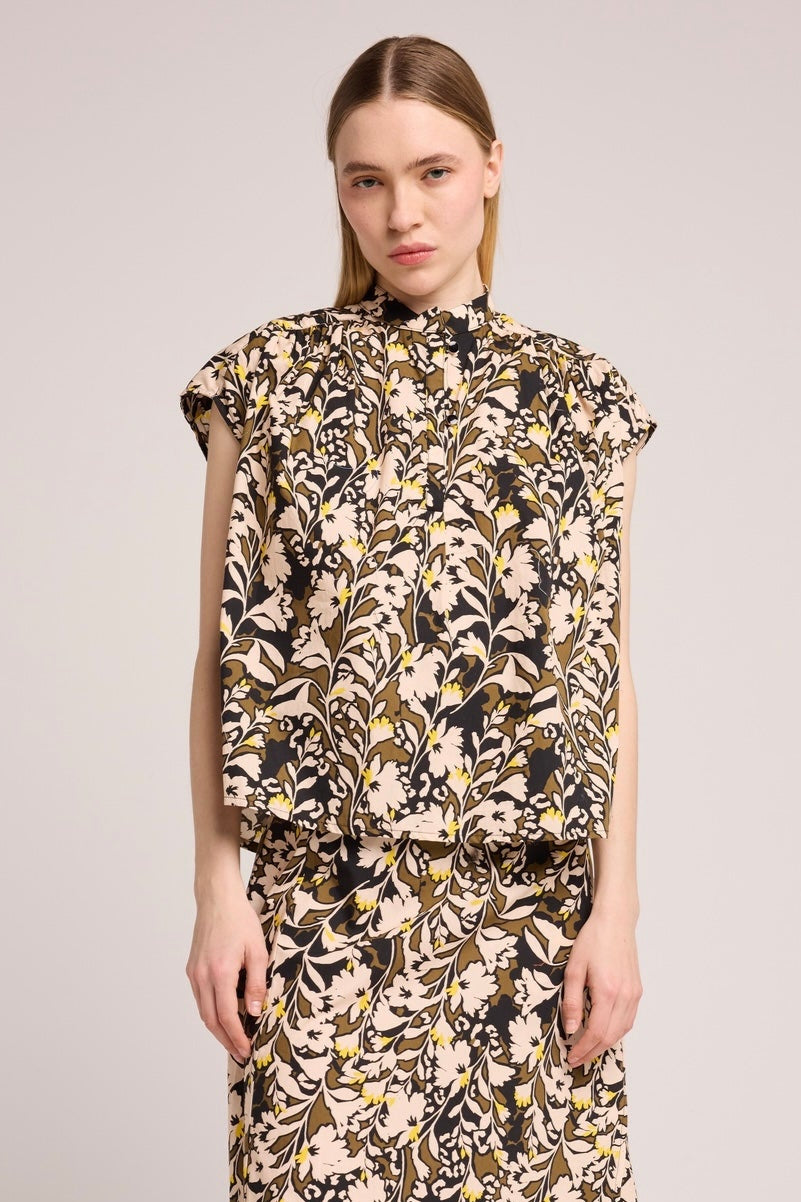 Louizon - Gerald Narcisse Print Sleeveless Blouse