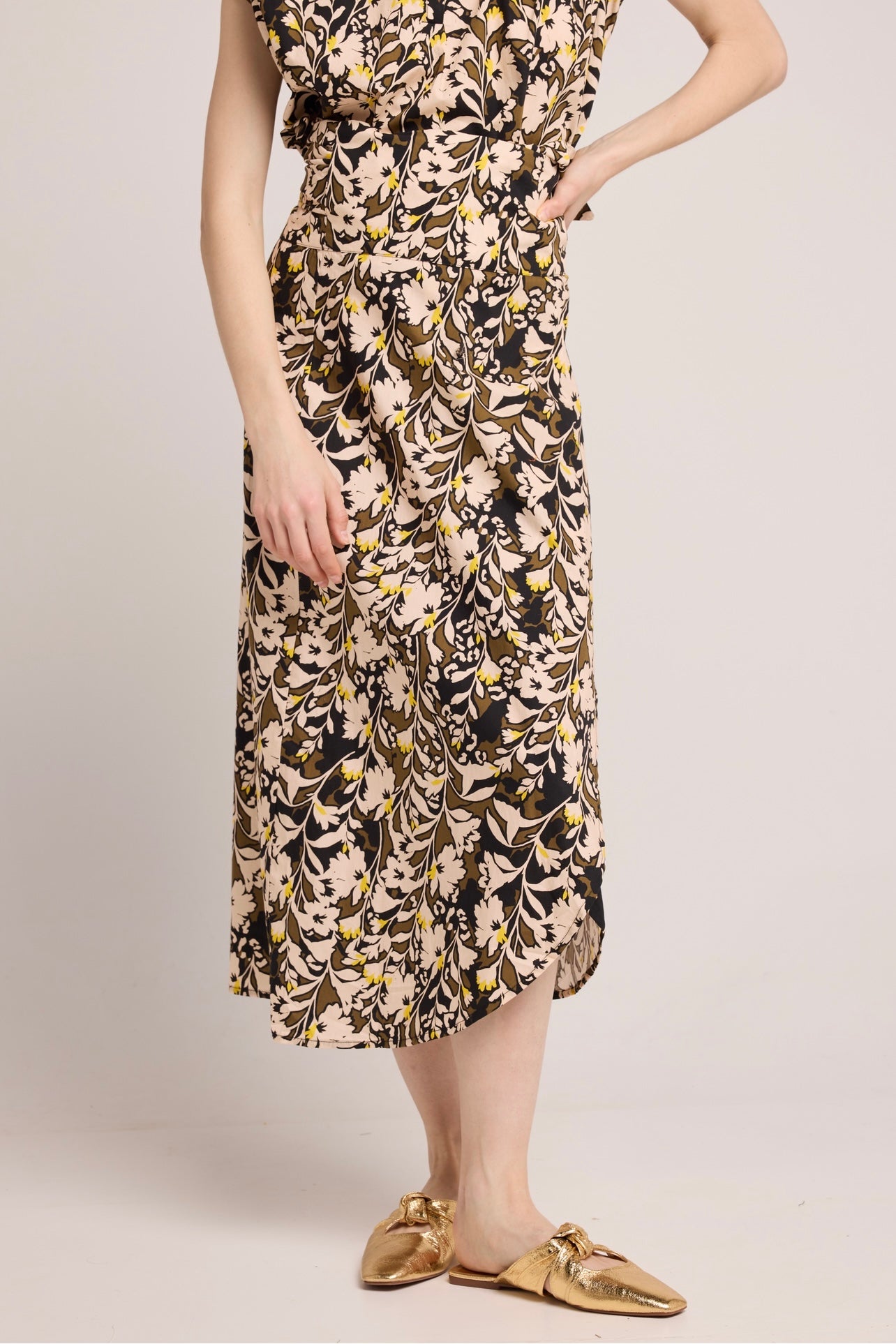 Louizon - Ganessa Narcisse Print Wrap Skirt