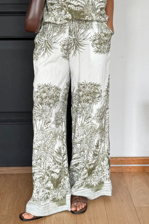 Charli - Stella Palm Print Pant