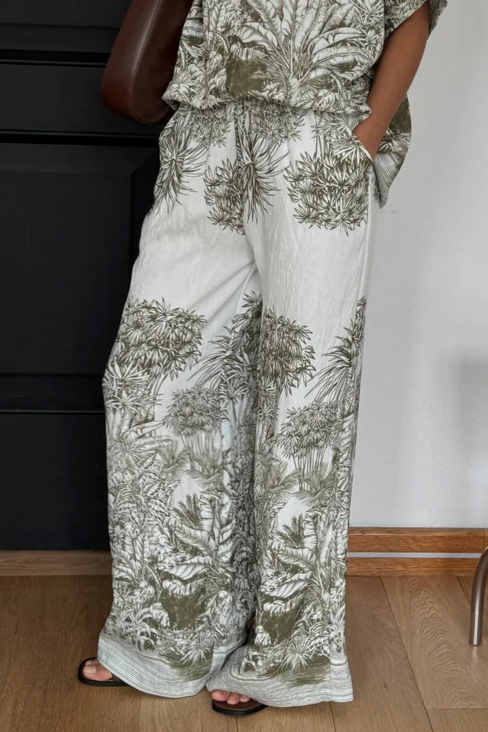 Charli - Stella Palm Print Pant