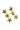 1975 Collection - 3 Star Gold Earrings