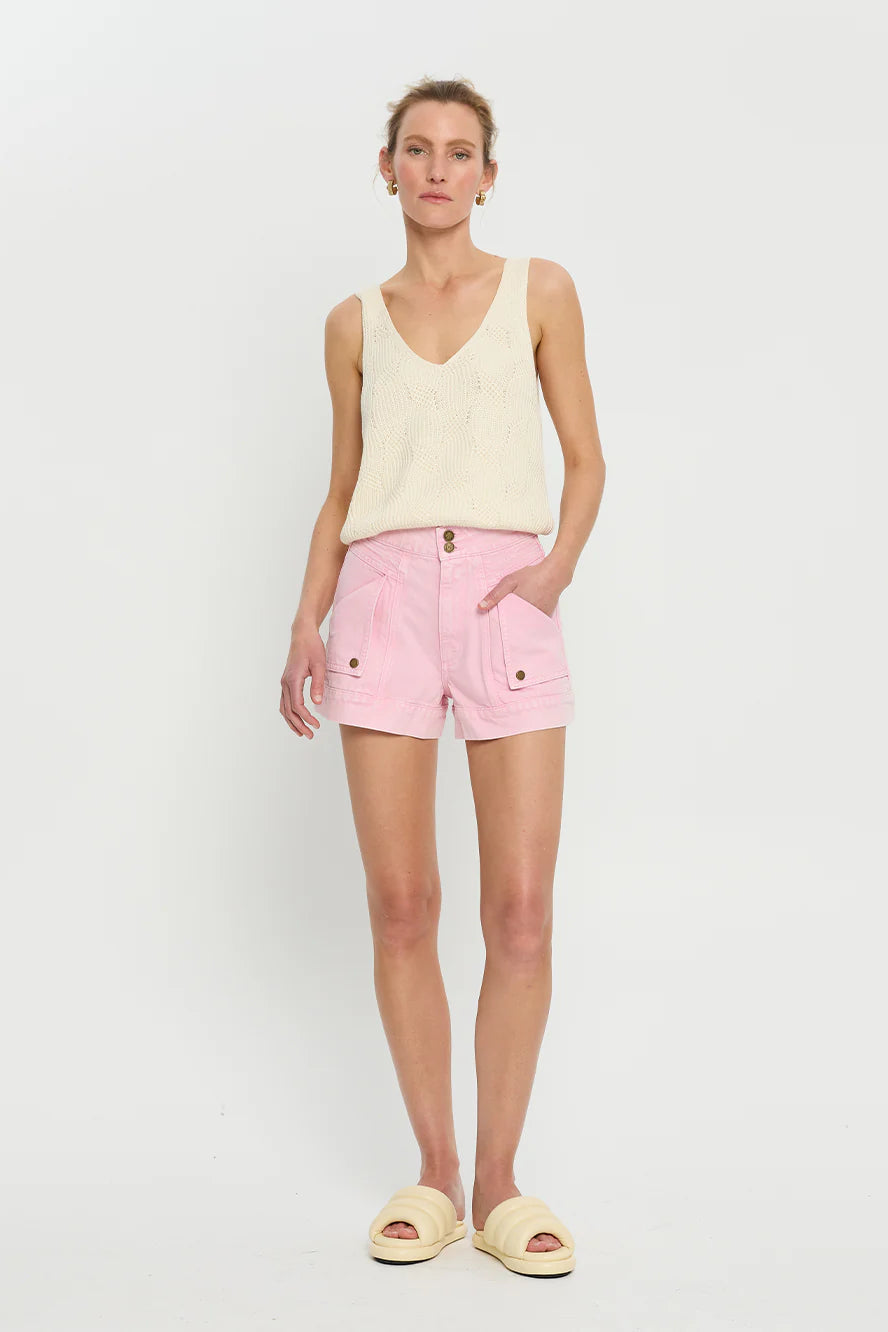 Kivari - Paloma Pink Denim Short