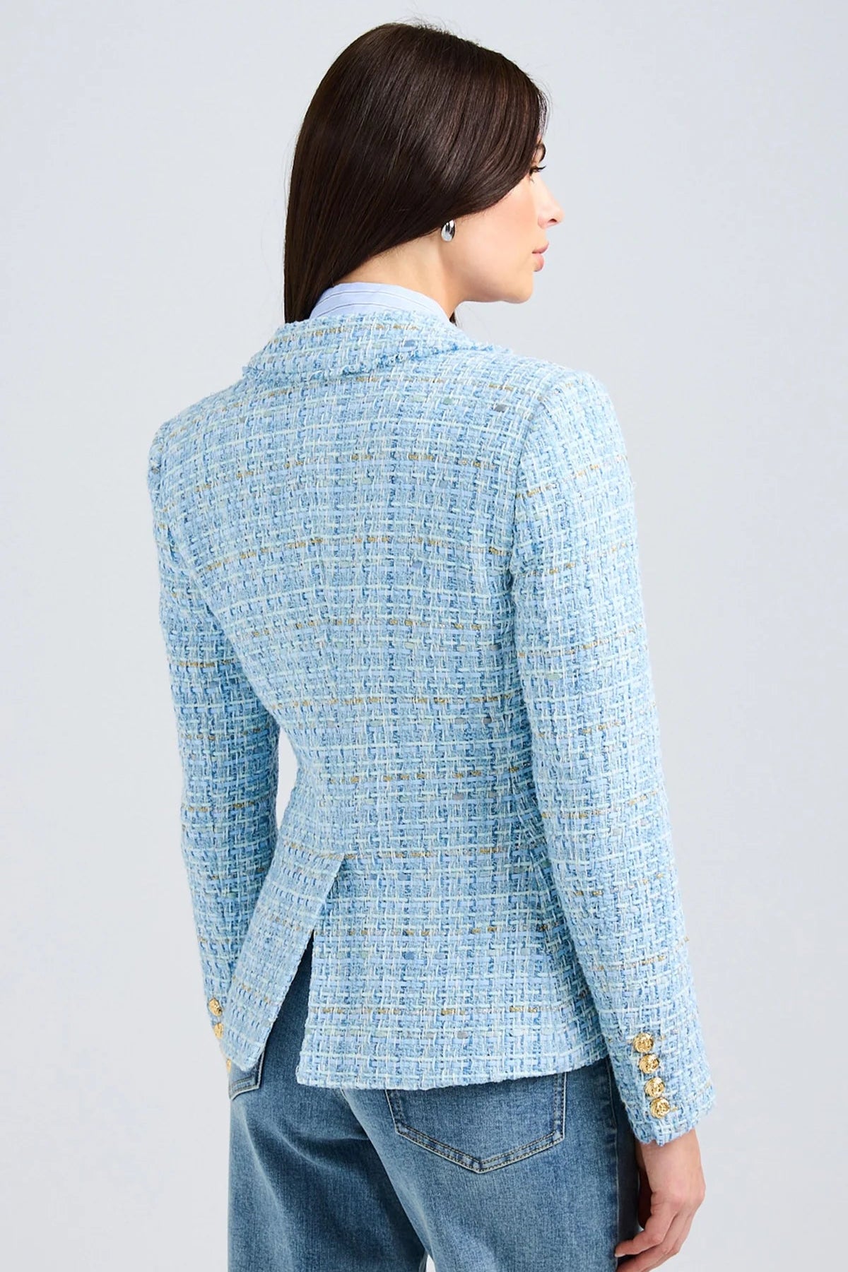Generation Love - Eliza Tweed Sky Blue Blazer
