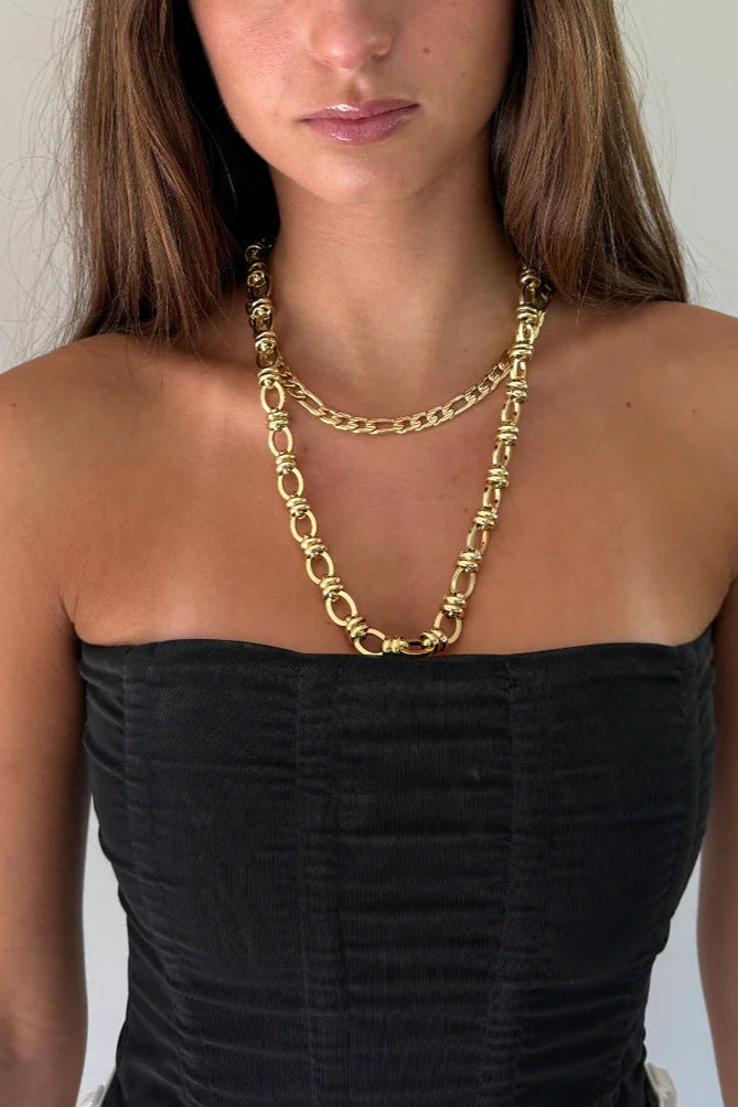 1975 Collection - Double Chain Gold Italian Necklace