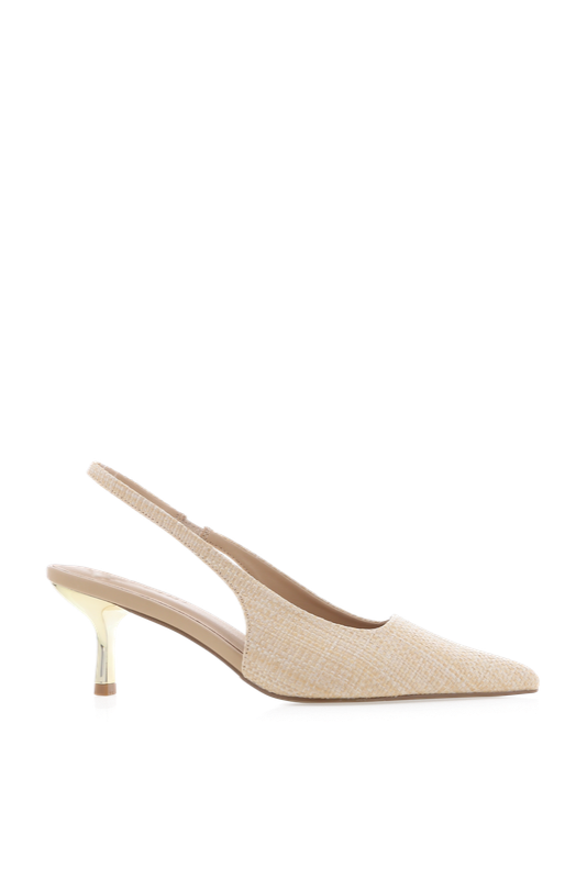 Billini - Gemima Raffia Gold Heel